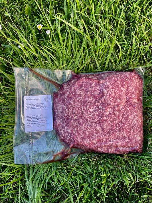 Rundergehakt +/-950 gram.